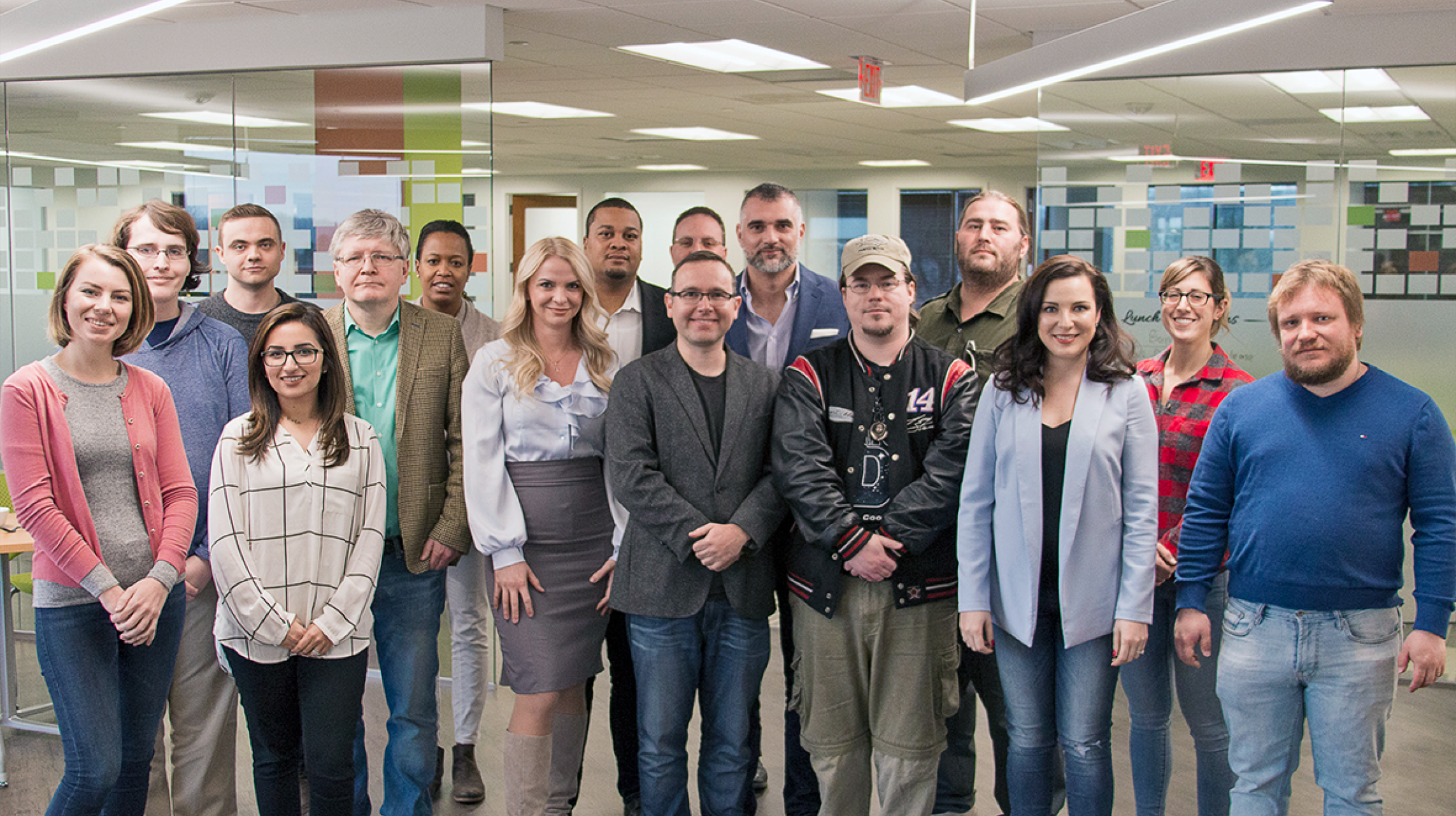 Photograph of Siber Systems employees at the Virginia Headquarters.